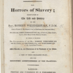 Titlepage of "The Horrors of Slavery" giving the title and what is about